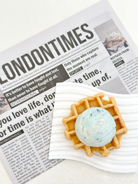 Ice Cream with Round Waffle Candle