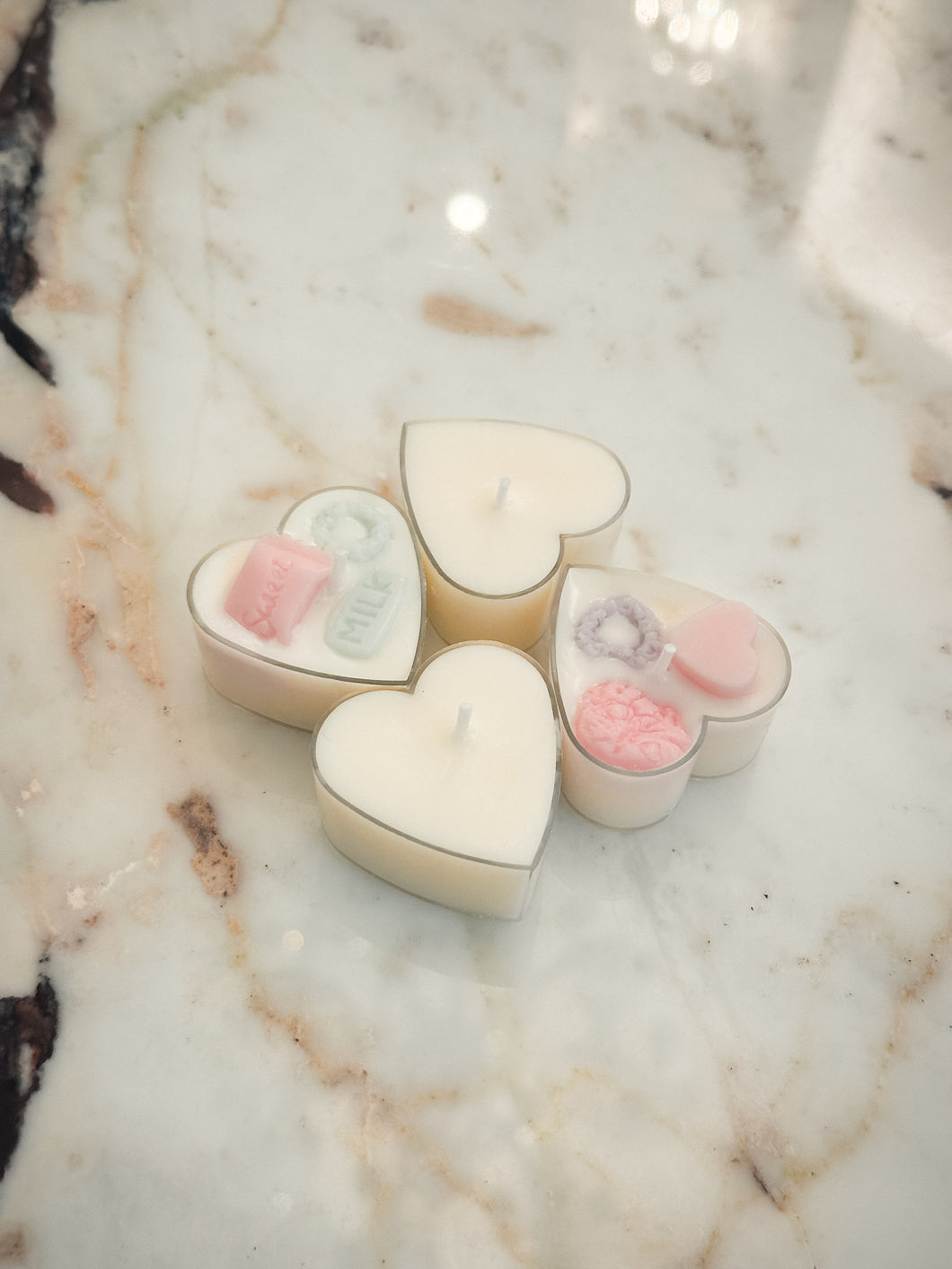 Heart Sweets Tea Light Candle