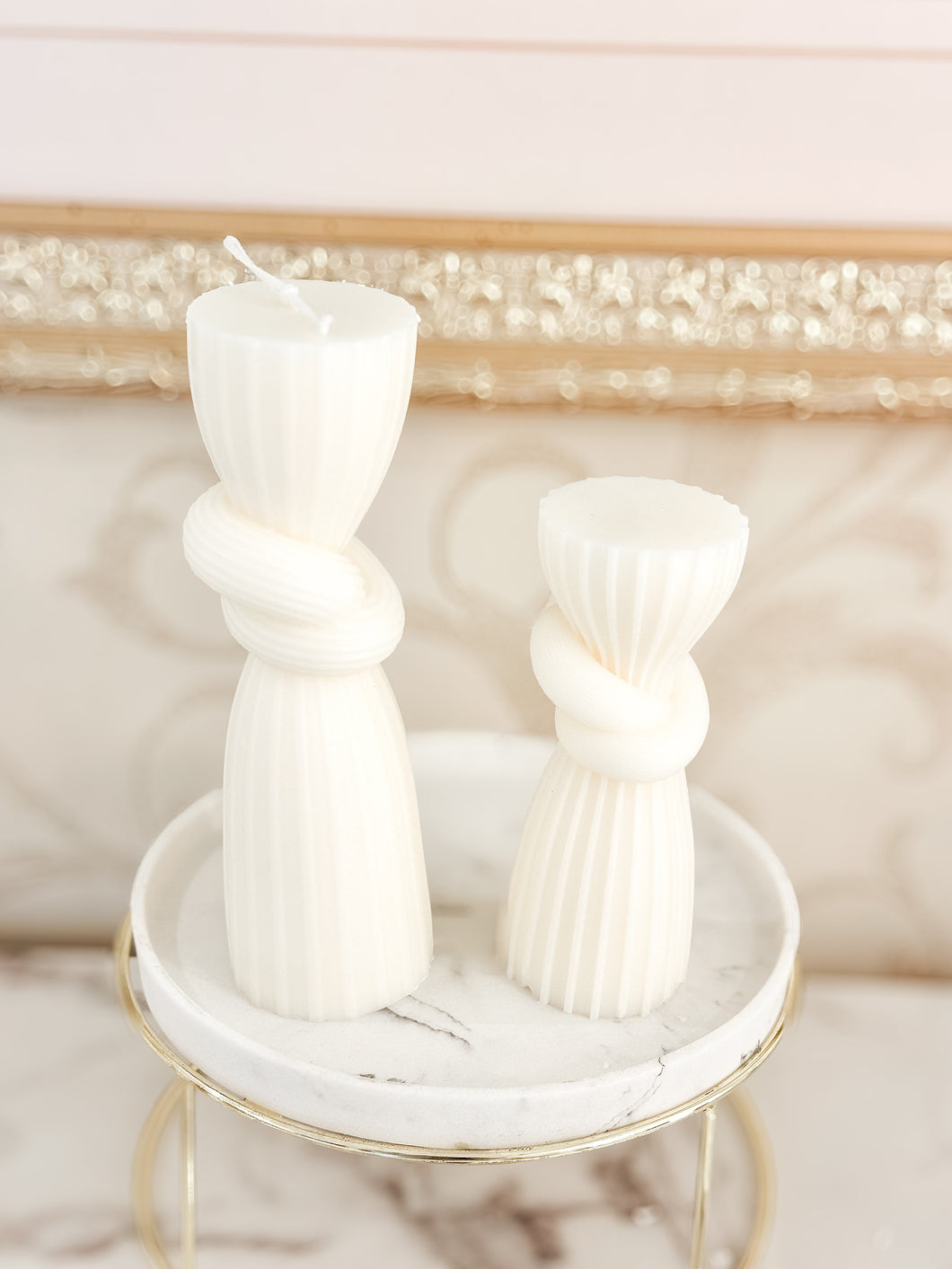 Knot Pillar Candle - Small