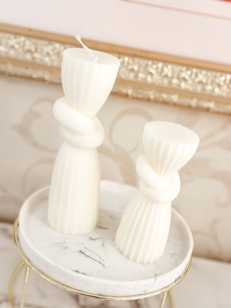 Knot Pillar Candle - Small