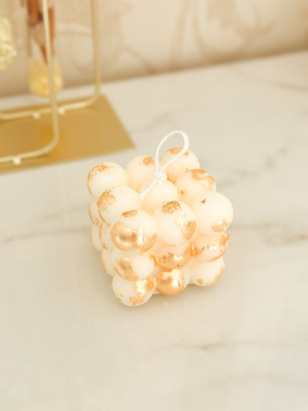 Gold Foil Bubble Candle