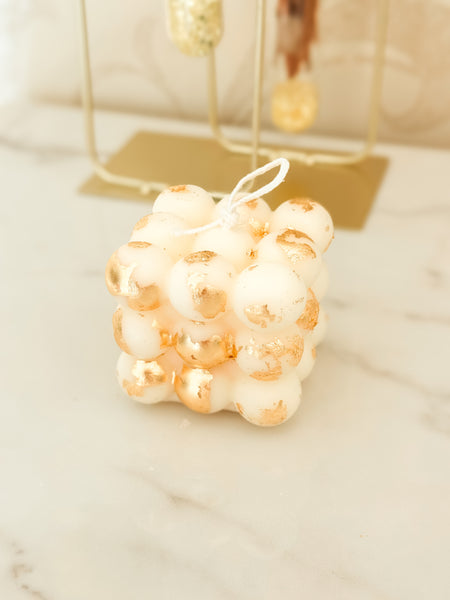 Gold Foil Bubble Candle