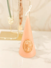 Load image into Gallery viewer, Little Jane Cameo Candle - Cone Pillar
