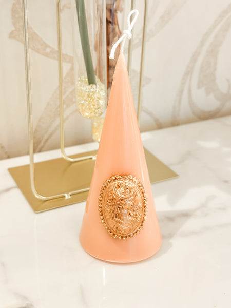 Little Jane Cameo Candle - Cone Pillar