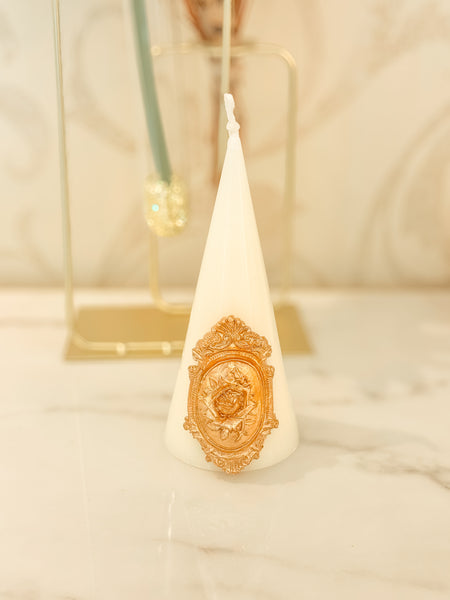 La Rose Cameo Candle - Cone Pillar