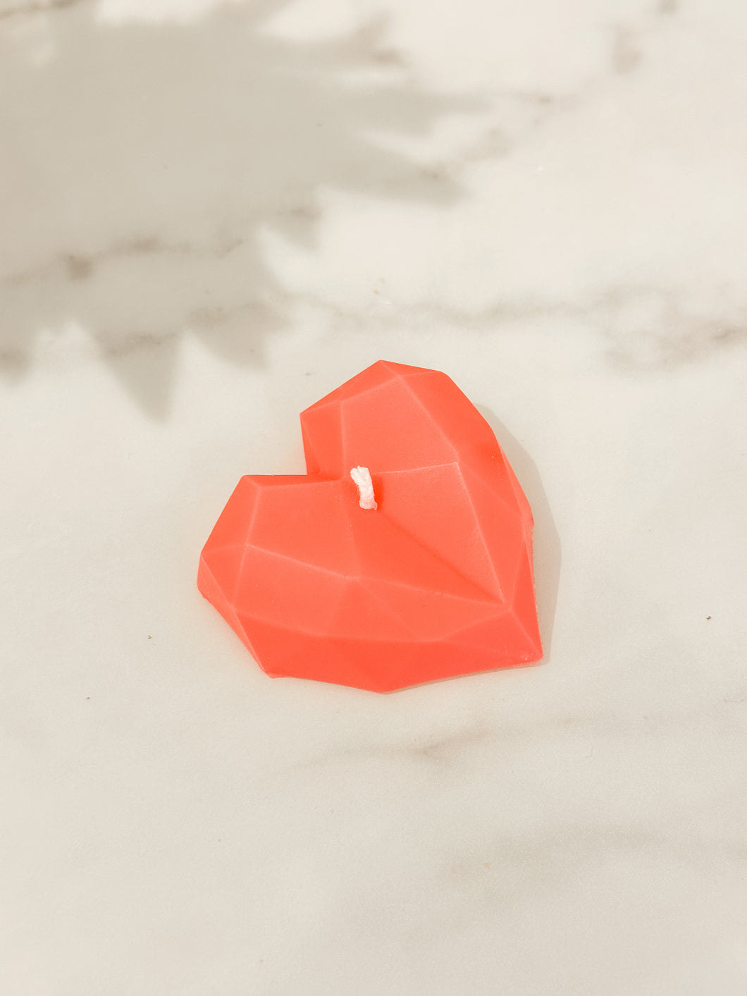 Geometric Heart Candle